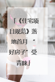 《住宅项目规范》落地首月 “好房子”受青睐