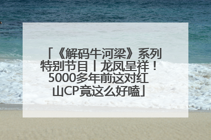 《解码牛河梁》系列特别节目丨龙凤呈祥！5000多年前这对红山CP竟这么好嗑