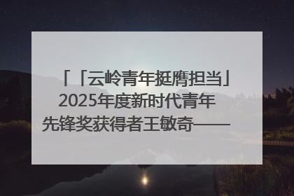「云岭青年挺膺担当」2025年度新时代青年先锋奖获得者王敏奇——澜沧江上好渔人