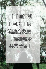 「地评线」河声丨执笔融合发展，描绘城乡共富美景