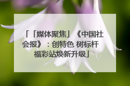 「媒体聚焦」《中国社会报》：创特色 树标杆 福彩站焕新升级