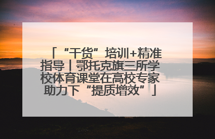 “干货”培训+精准指导丨鄂托克旗三所学校体育课堂在高校专家助力下“提质增效”