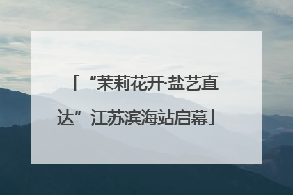“茉莉花开·盐艺直达”江苏滨海站启幕