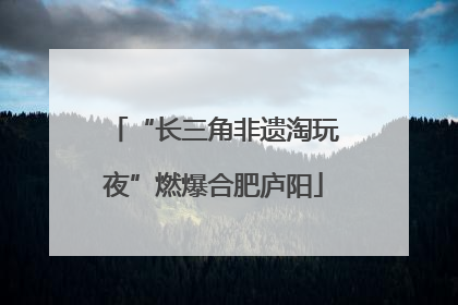 “长三角非遗淘玩夜”燃爆合肥庐阳