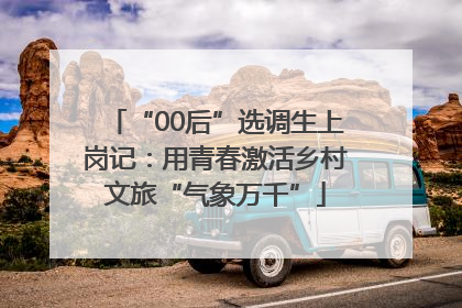 “00后”选调生上岗记：用青春激活乡村文旅“气象万千”