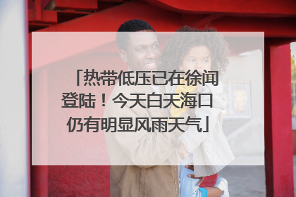 热带低压已在徐闻登陆！今天白天海口仍有明显风雨天气