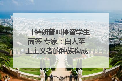 特朗普叫停留学生面签 专家：白人至上主义者的种族构成忧虑｜封面头条