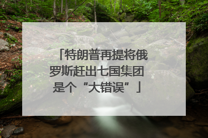 特朗普再提将俄罗斯赶出七国集团是个“大错误”