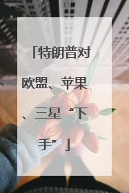 特朗普对欧盟、苹果、三星“下手”