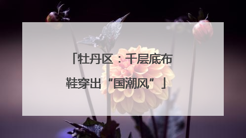 牡丹区：千层底布鞋穿出“国潮风”