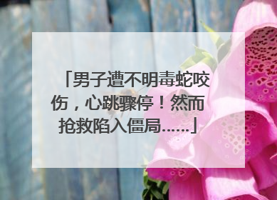 男子遭不明毒蛇咬伤，心跳骤停！然而抢救陷入僵局……