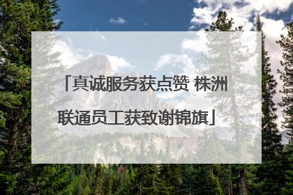 真诚服务获点赞 株洲联通员工获致谢锦旗