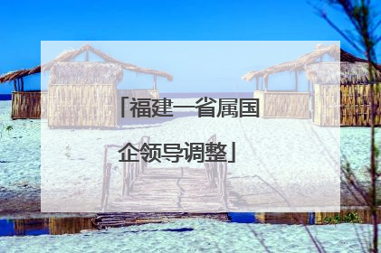 福建一省属国企领导调整