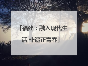 福建：融入现代生活 非遗正青春