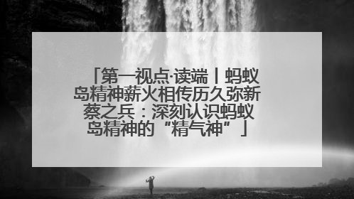 第一视点·读端丨蚂蚁岛精神薪火相传历久弥新 蔡之兵：深刻认识蚂蚁岛精神的“精气神”