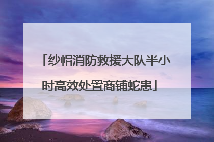 纱帽消防救援大队半小时高效处置商铺蛇患