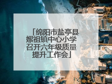 绵阳市盐亭县嫘祖镇中心小学召开六年级质量提升工作会