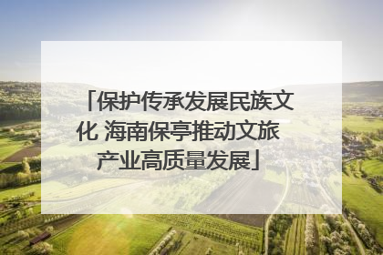 保护传承发展民族文化 海南保亭推动文旅产业高质量发展