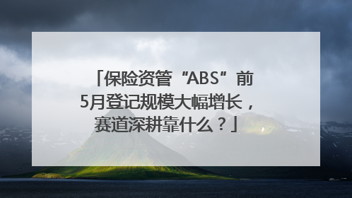保险资管“ABS”前5月登记规模大幅增长，赛道深耕靠什么？