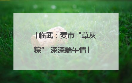 临武：麦市“草灰粽” 深深端午情