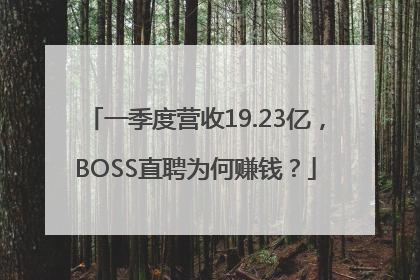 一季度营收19.23亿，BOSS直聘为何赚钱？