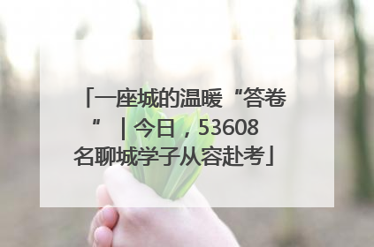 一座城的温暖“答卷”｜今日，53608名聊城学子从容赴考