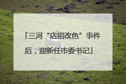 三河“店招改色”事件后，迎新任市委书记