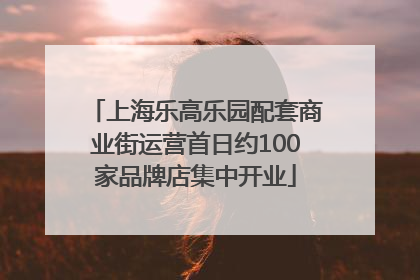 上海乐高乐园配套商业街运营首日约100家品牌店集中开业