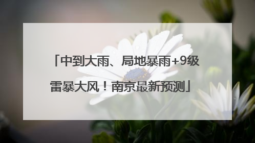 中到大雨、局地暴雨+9级雷暴大风！南京最新预测