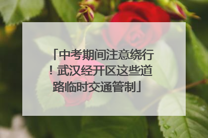中考期间注意绕行！武汉经开区这些道路临时交通管制