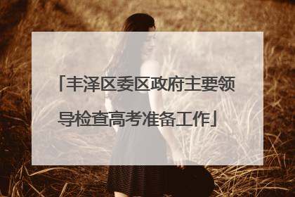 丰泽区委区政府主要领导检查高考准备工作