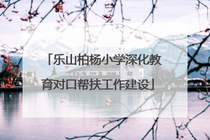 乐山柏杨小学深化教育对口帮扶工作建设