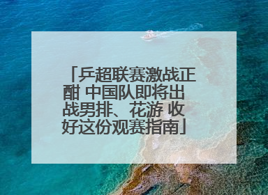 乒超联赛激战正酣 中国队即将出战男排、花游 收好这份观赛指南