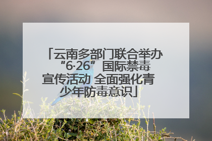 云南多部门联合举办“6·26”国际禁毒宣传活动 全面强化青少年防毒意识