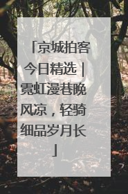京城拍客今日精选｜霓虹漫巷晚风凉，轻骑细品岁月长