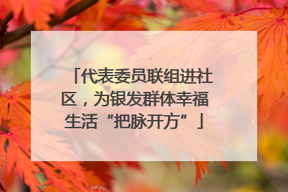 代表委员联组进社区，为银发群体幸福生活“把脉开方”