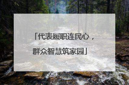 代表履职连民心，群众智慧筑家园