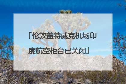 伦敦盖特威克机场印度航空柜台已关闭
