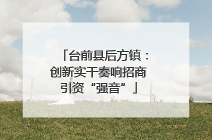 台前县后方镇：创新实干奏响招商引资“强音”