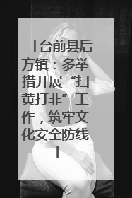 台前县后方镇：多举措开展“扫黄打非”工作，筑牢文化安全防线