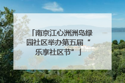 南京江心洲洲岛绿园社区举办第五届“乐享社区节”