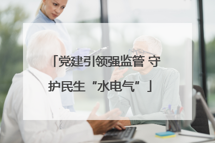 党建引领强监管 守护民生“水电气”