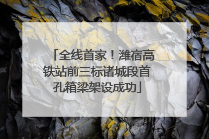 全线首家！潍宿高铁站前三标诸城段首孔箱梁架设成功