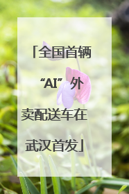 全国首辆“AI”外卖配送车在武汉首发