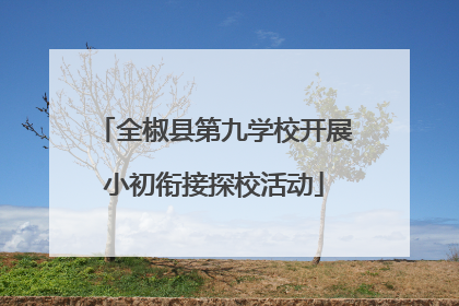 全椒县第九学校开展小初衔接探校活动