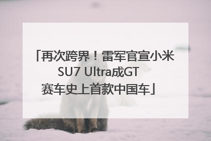 再次跨界！雷军官宣小米SU7 Ultra成GT赛车史上首款中国车