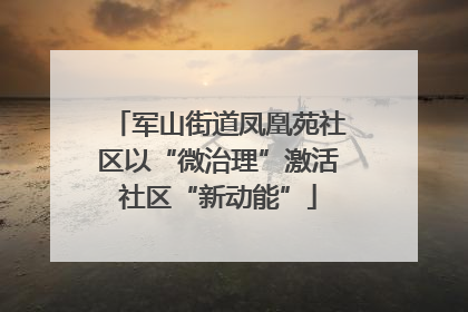 军山街道凤凰苑社区以“微治理”激活社区“新动能”