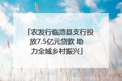 农发行临澧县支行投放7.5亿元贷款 助力全域乡村振兴