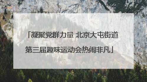 凝聚党群力量 北京大屯街道第三届趣味运动会热闹非凡