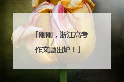 刚刚，浙江高考作文题出炉！